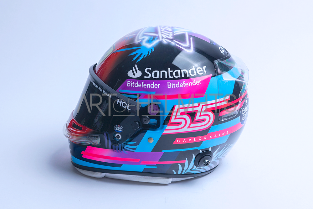 Carlos Sainz 2023 Miami Grand Prix F1 Full-Size 1:1 Replica Helmet