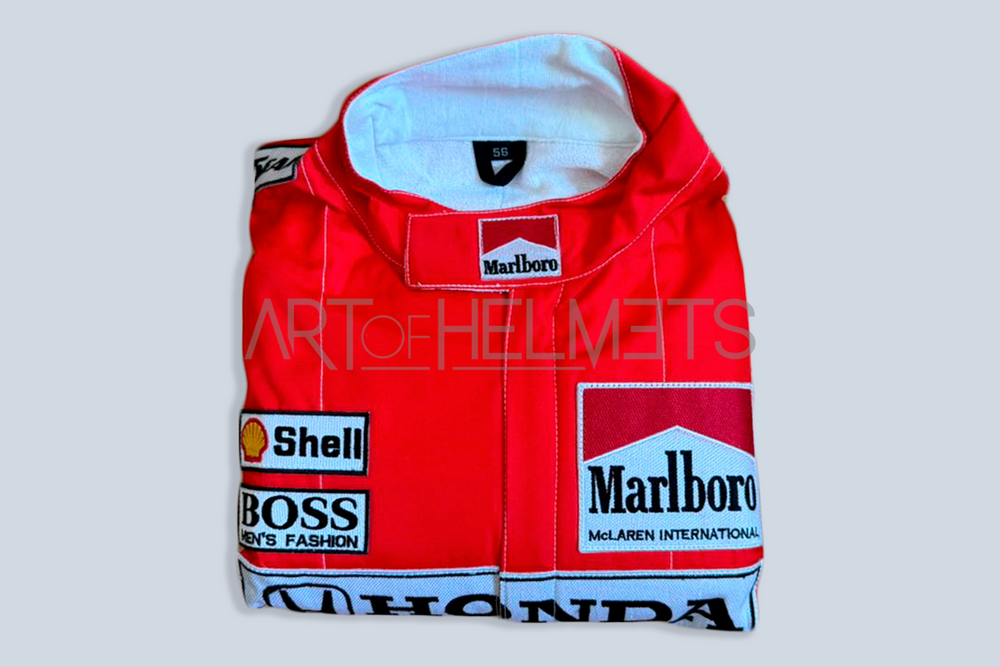 Ayrton Senna 1988 F1 Race Embroidered Suit Replica