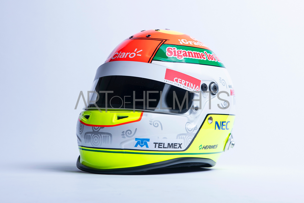 Sergio Perez 2012 F1 Monaco Grand Prix "Chespirito" Full-Size 1:1 Replica Helmet