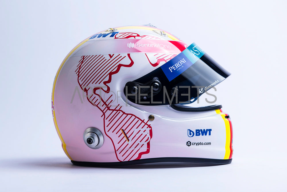 Sebastian Vettel 2021 Pink Formula One Full-Size 1:1 Replica Helmet