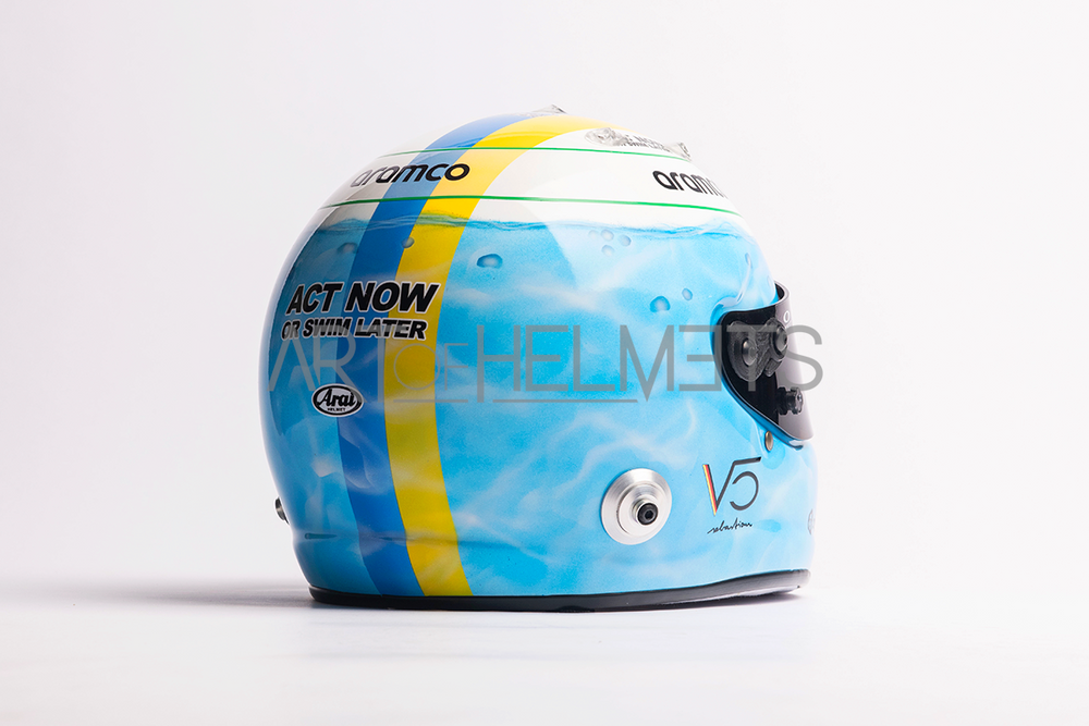 Sebastian Vettel 2022 Miami Grand Prix Full-Size 1:1 Replica Helmet