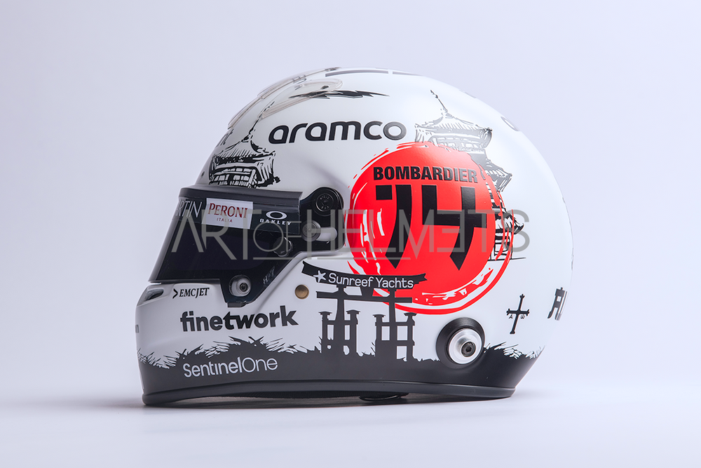 Fernando Alonso 2023 Suzuka GP Formula One Full-Size 1:1 Replica Helmet