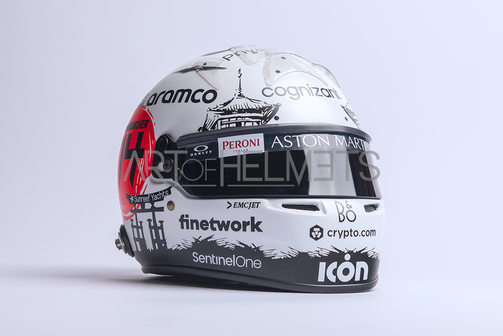 Fernando Alonso 2023 Suzuka GP Formula One Full-Size 1:1 Replica Helmet