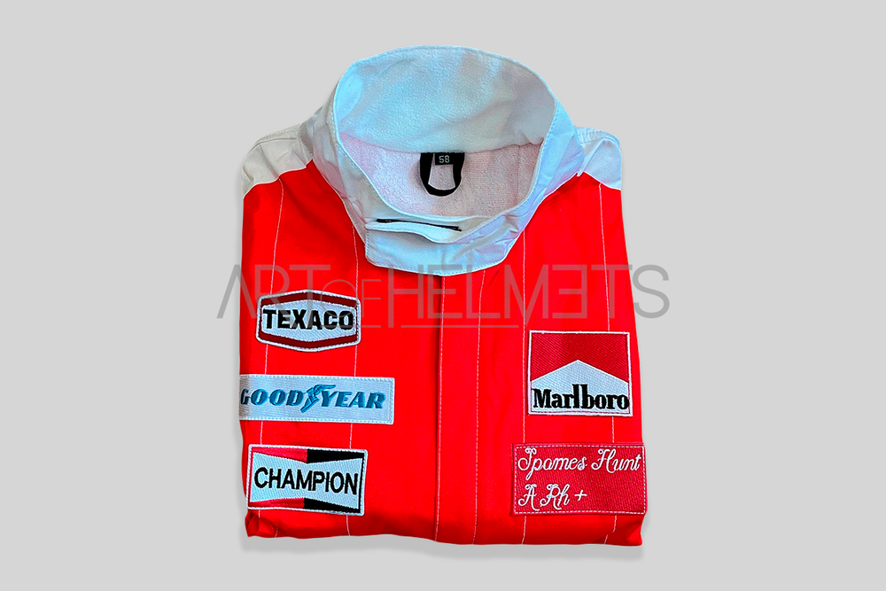 James Hunt 1976 F1 Race Embroidered Suit Replica