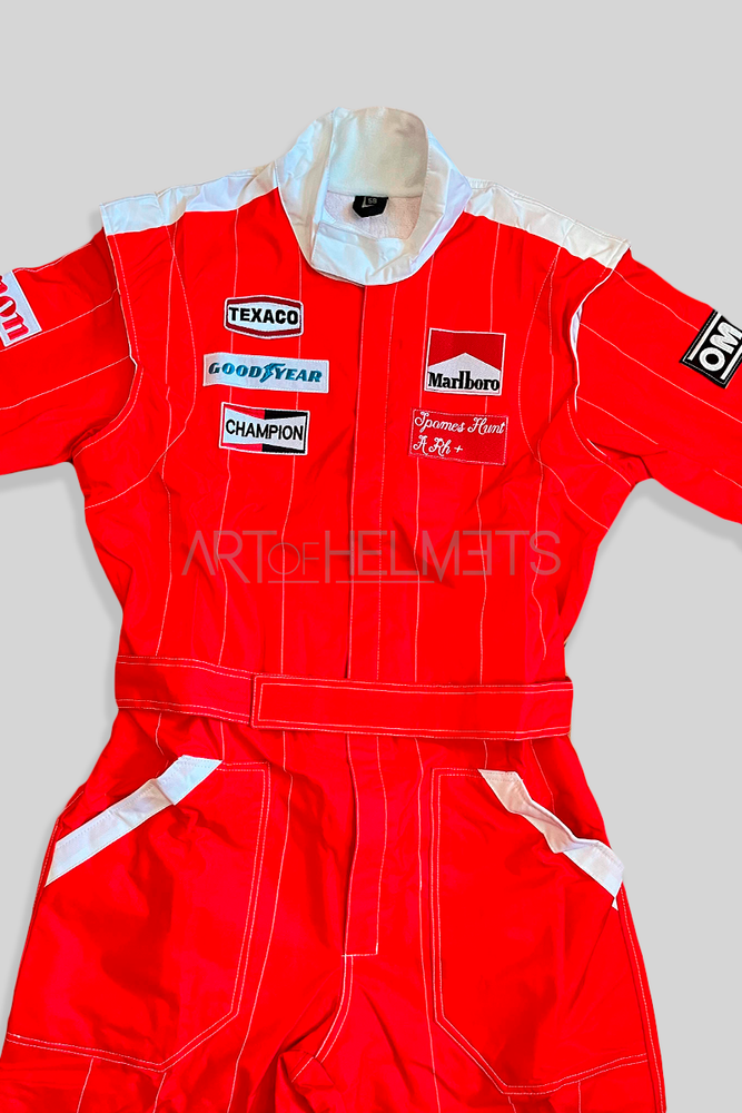 James Hunt 1976 F1 Race Embroidered Suit Replica