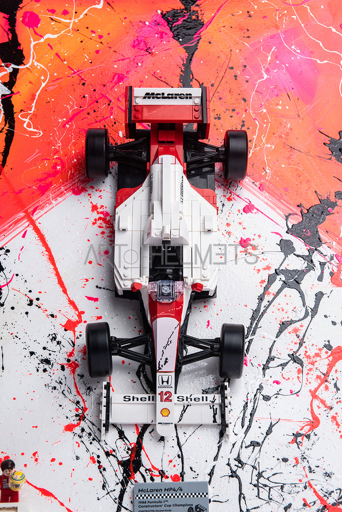 McLaren MP4/4 Ayrton Senna 1988 Lego Art "Iconic Splash" by Montesano.