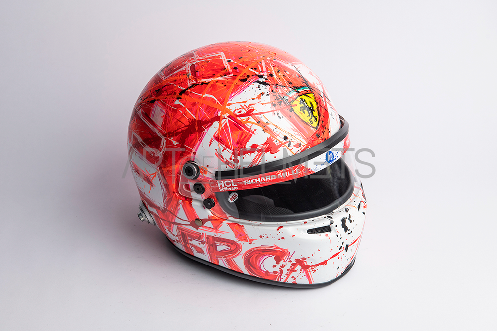 Charles Leclerc 2024 Winner Monaco Grand Prix Helmet - Hand Painted by Daniela Montesano