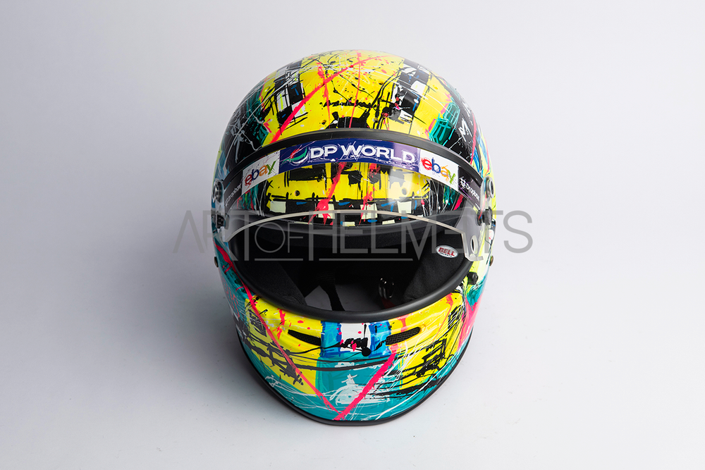 Lando Norris 2024 Silverstone "GIF" Helmet - Hand Painted by Daniela Montesano