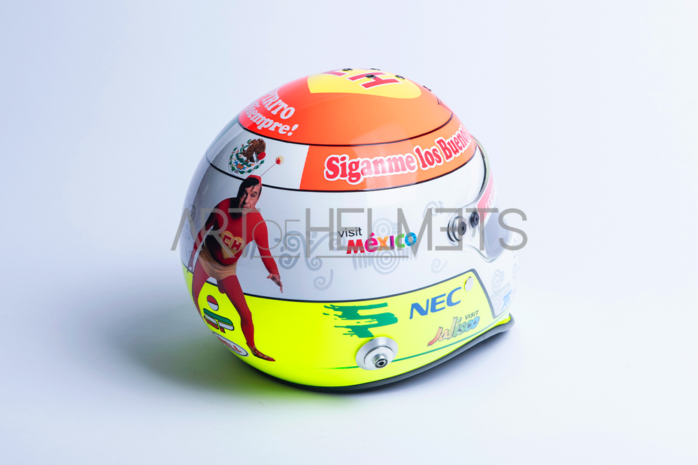 Sergio Perez 2012 F1 Monaco Grand Prix "Chespirito" Full-Size 1:1 Replica Helmet