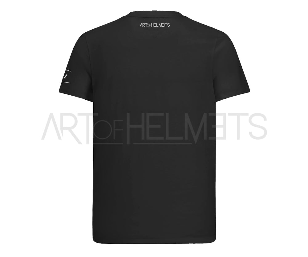Полосатая футболка "Искусство шлемов" 2019 - Черная футболка