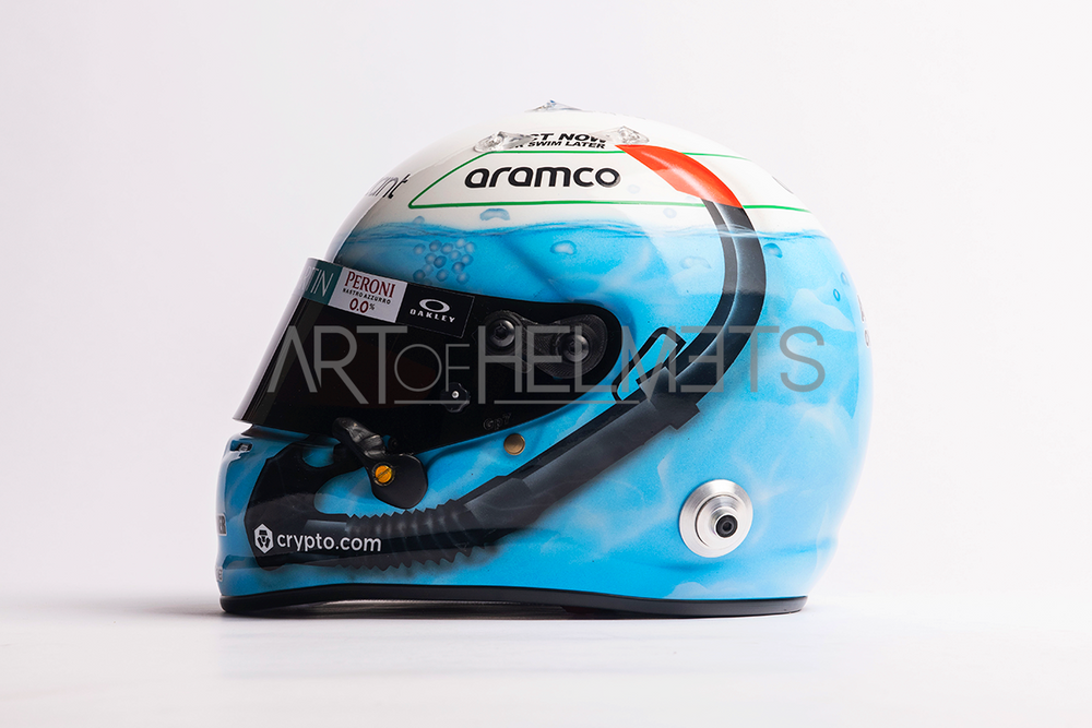 Sebastian Vettel 2022 Miami Grand Prix Full-Size 1:1 Replica Helmet