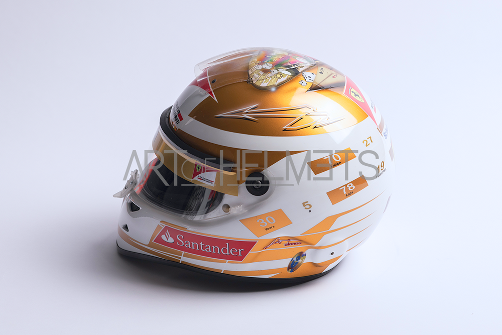 Fernando Alonso 2012 F1 Monaco Grand Prix Full-Size 1:1 Replica Helmet