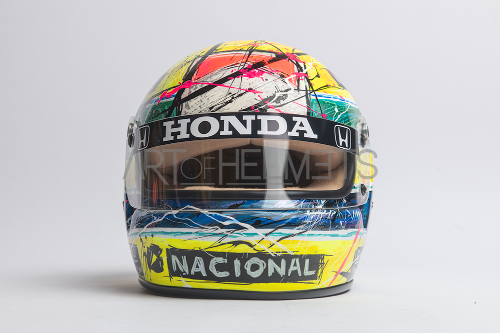 Ayrton Senna 1988 Art Custom Full-Size 1:1 Replica Helmet by Montesano.