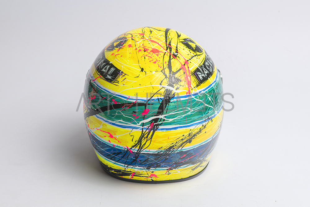 Ayrton Senna 1988 Art Custom Full-Size 1:1 Replica Helmet by Montesano.