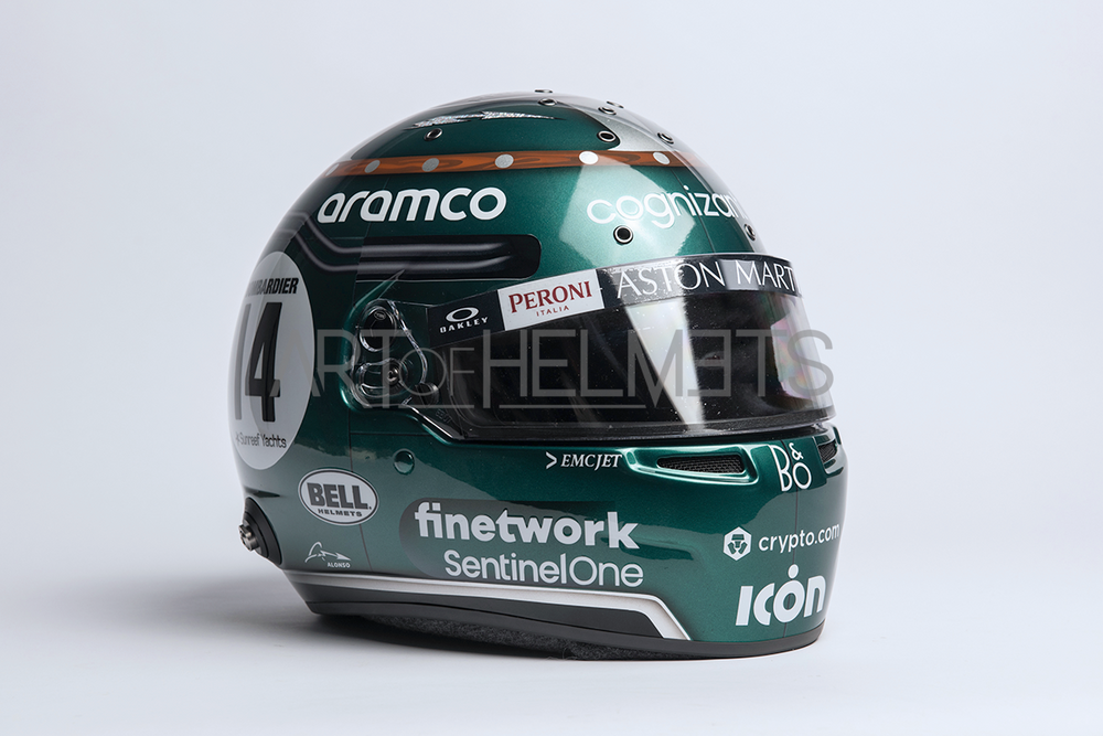 Fernando Alonso 2023 F1 Silverstone GP Full-Size 1:1 Replica Helmet