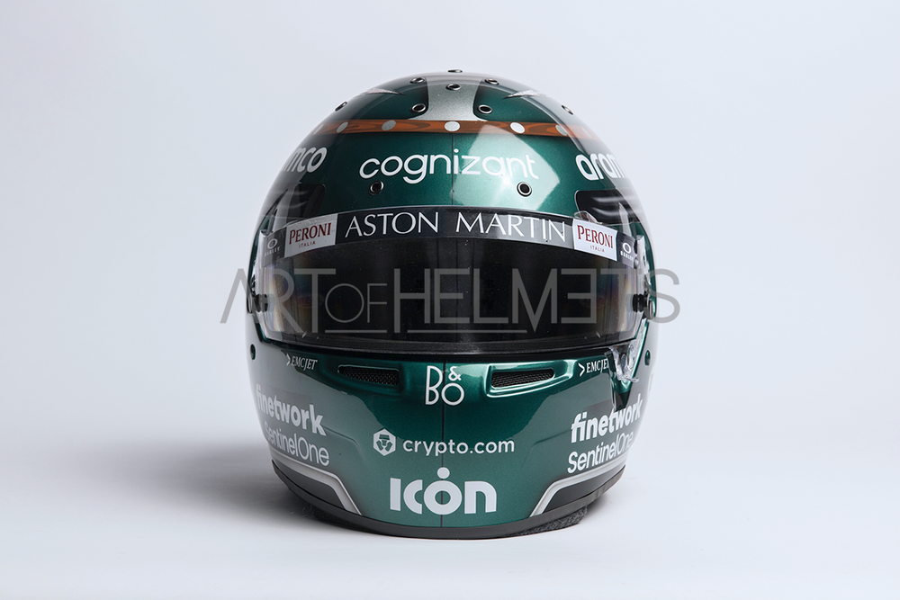 Fernando Alonso 2023 F1 Silverstone GP Full-Size 1:1 Replica Helmet