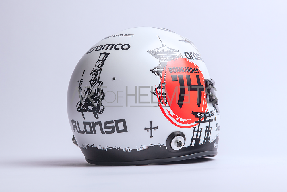 Fernando Alonso 2023 Suzuka GP Formula One Full-Size 1:1 Replica Helmet