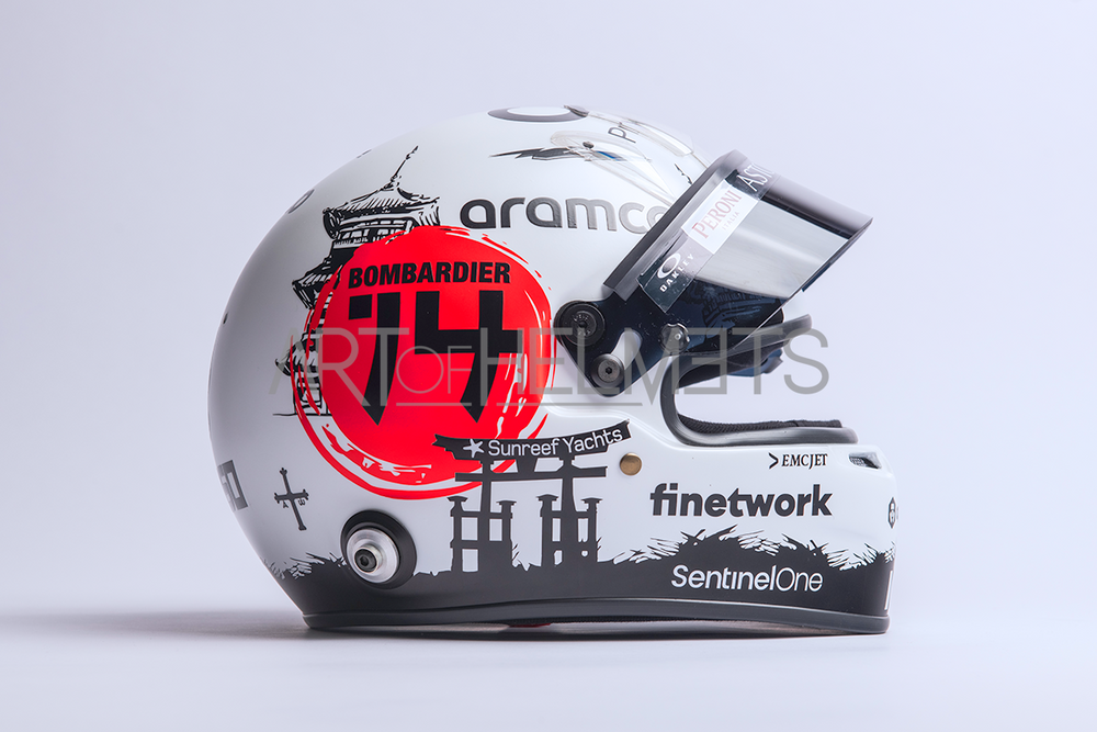 Fernando Alonso 2023 Suzuka GP Formula One Full-Size 1:1 Replica Helmet