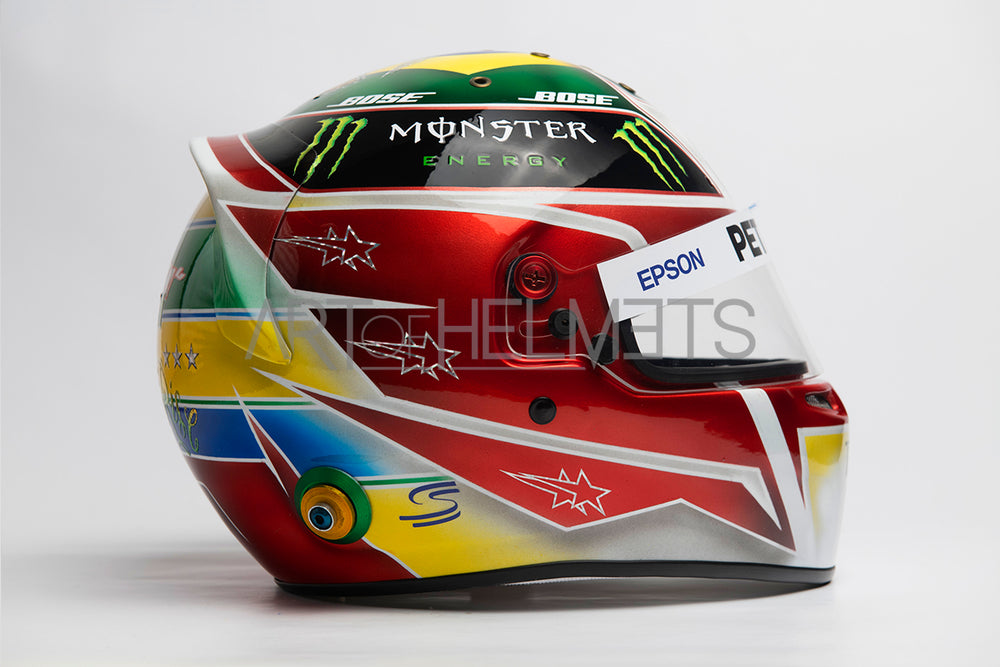 Lewis Hamilton 2019 Brazil Grand Prix F1 Full-Size 1:1 Replica Helmet