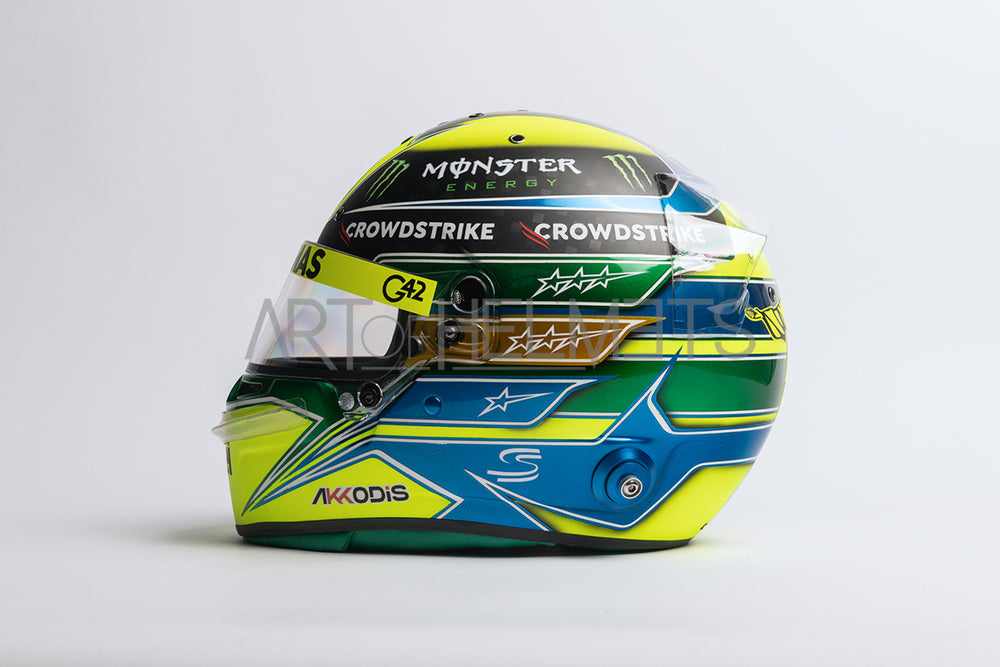 Lewis Hamilton 2023 Brazil Grand Prix F1 Full-Size 1:1 Replica Helmet