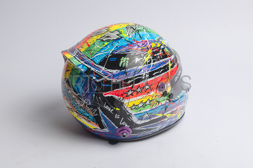 Lewis Hamilton 2021 Qatar GP Art Custom Full-Size 1:1 Replica Helmet by Montesano.