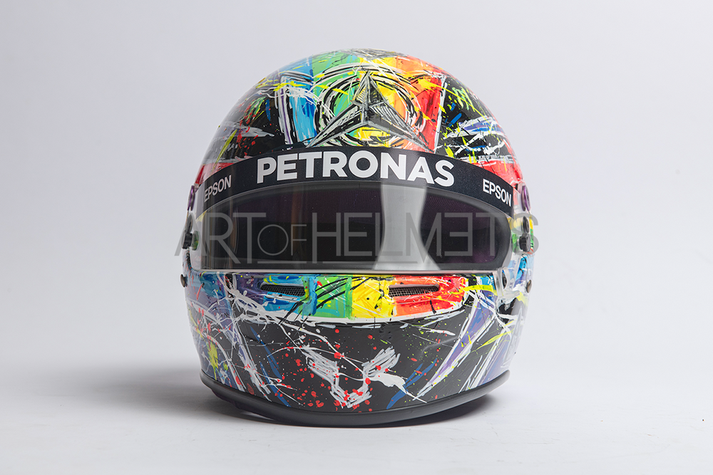 Lewis Hamilton 2021 Qatar GP Art Custom Full-Size 1:1 Replica Helmet by Montesano.