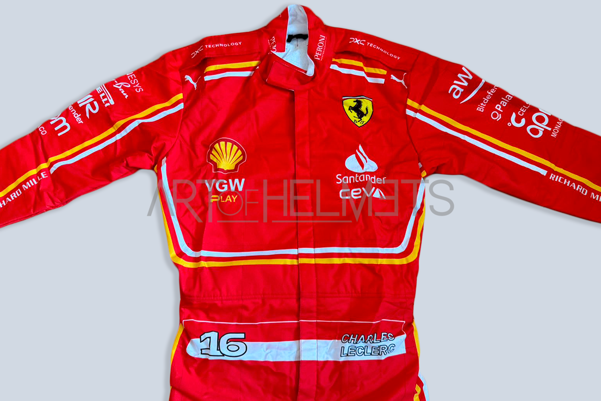 Charles Leclerc 2024 F1 Race Suit Replica – Art of Helmets