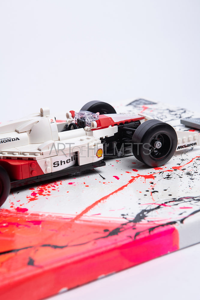 McLaren MP4/4 Ayrton Senna 1988 Lego Art "Iconic Splash" by Montesano.