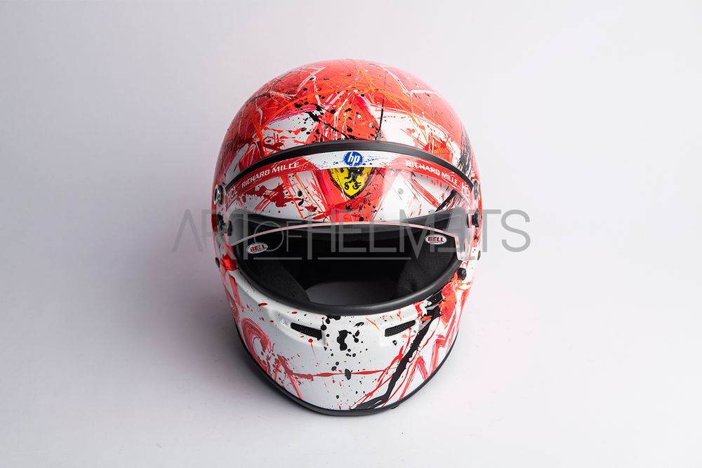 Charles Leclerc 2024 Winner Monaco Grand Prix Helmet - Hand Painted by Daniela Montesano