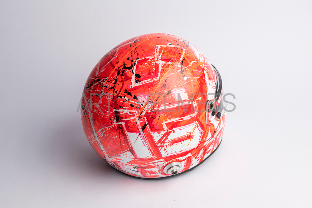 Charles Leclerc 2024 Winner Monaco Grand Prix Helmet - Hand Painted by Daniela Montesano