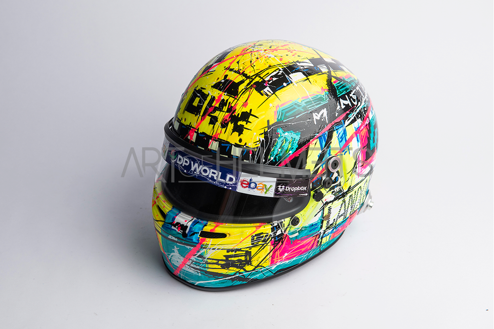 Lando Norris 2024 Silverstone "GIF" Helmet - Hand Painted by Daniela Montesano