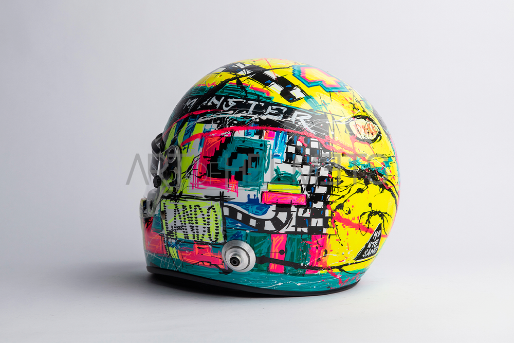 Lando Norris 2024 Silverstone "GIF" Helmet - Hand Painted by Daniela Montesano