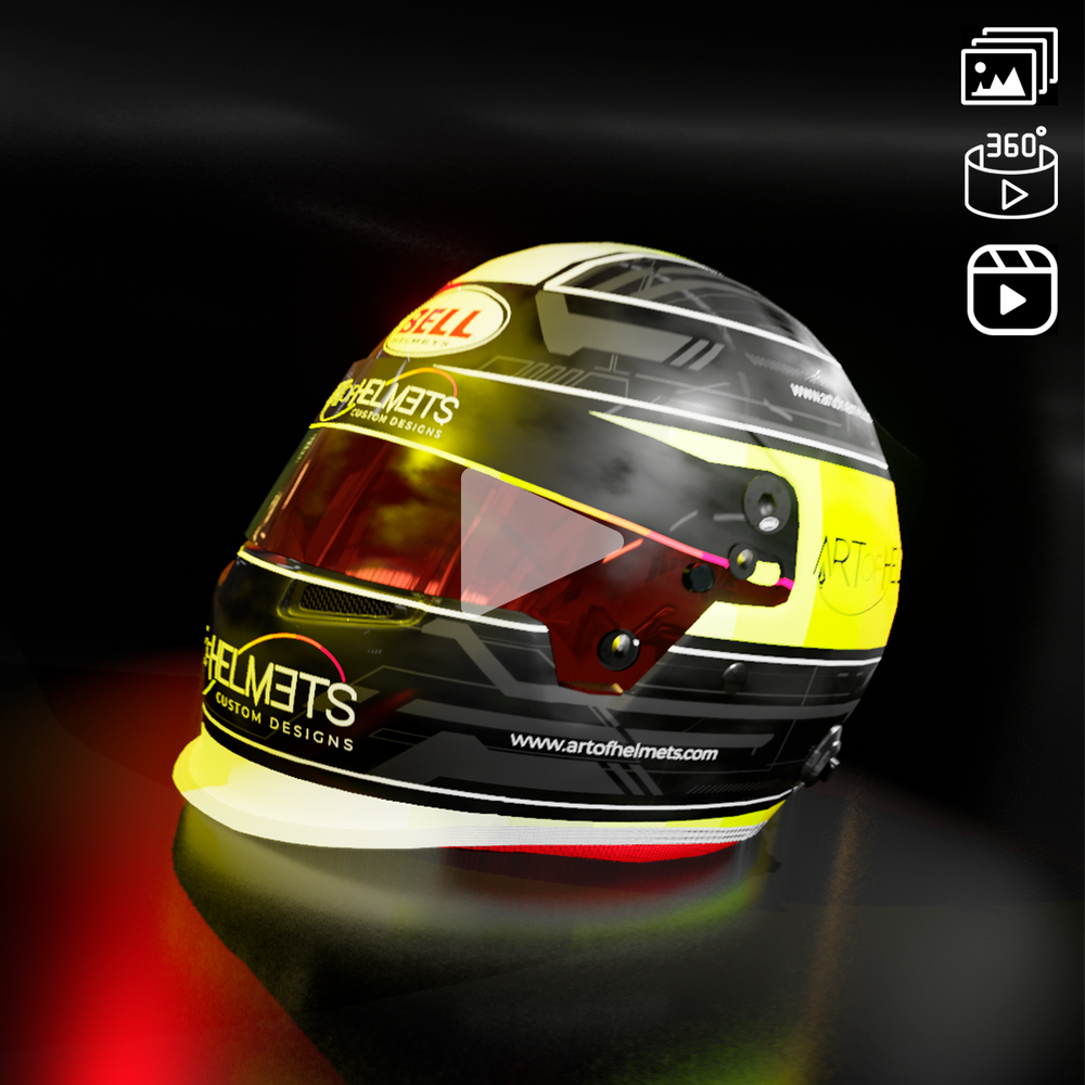 Package 3: Helmet Custom Design 3D Rendered Images + 360° Video + IG Reel