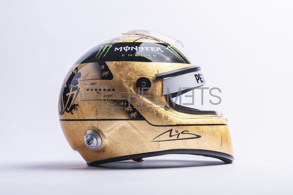 Michael Schumacher’s 20th year in F1 gold plated Full-Size 1:1 Replica Helmet