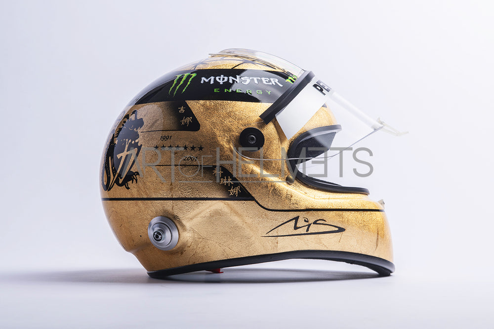 Michael Schumacher’s 20th year in F1 gold plated Full-Size 1:1 Replica Helmet