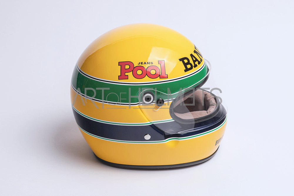 Ayrton Senna 1983 FIRST FORMULA 1 TEST Full-Size 1:1 Replica Helmet