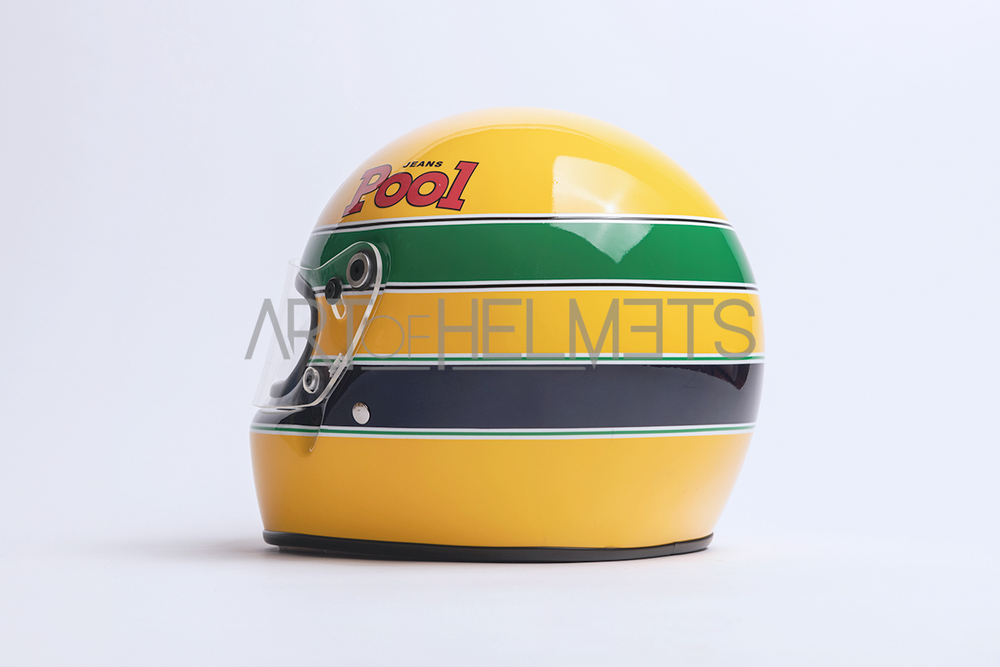 Ayrton Senna 1983 FIRST FORMULA 1 TEST Full-Size 1:1 Replica Helmet