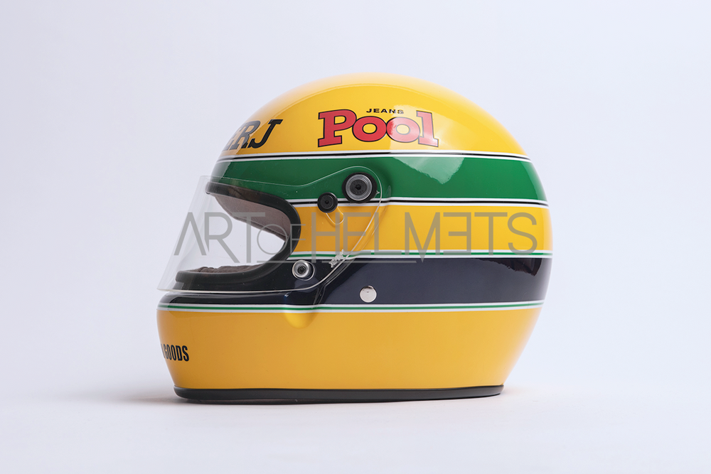 Ayrton Senna 1983 FIRST FORMULA 1 TEST Full-Size 1:1 Replica Helmet