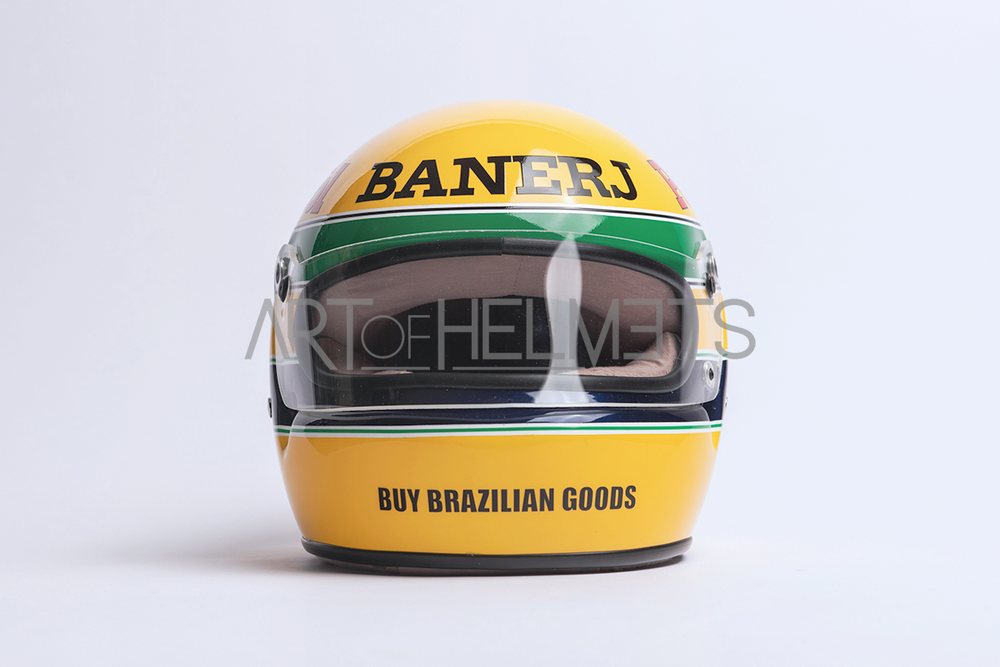 Ayrton Senna 1983 FIRST FORMULA 1 TEST Full-Size 1:1 Replica Helmet