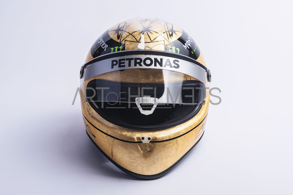 Michael Schumacher’s 20th year in F1 gold plated Full-Size 1:1 Replica Helmet