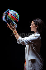 Lewis Hamilton 2021 Qatar GP Art Custom Full-Size 1:1 Replica Helmet by Montesano.