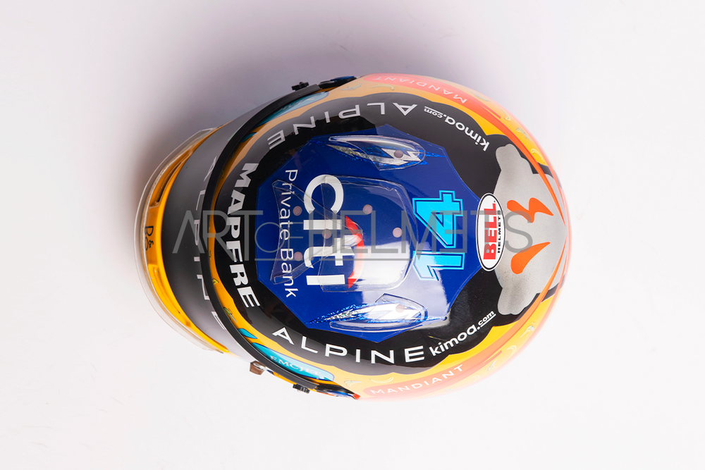 Fernando Alonso 2021 USA Grand Prix F1 Full-Size 1:1 Replica Helmet