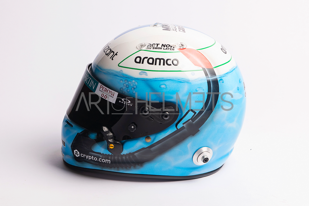 Sebastian Vettel 2022 Miami Grand Prix Full-Size 1:1 Replica Helmet