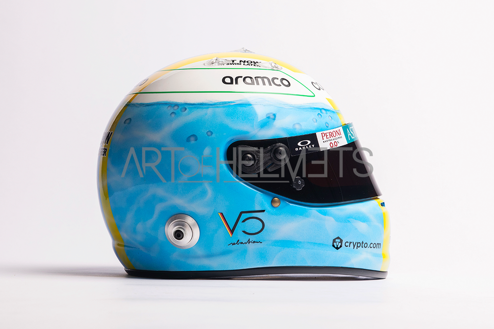 Sebastian Vettel 2022 Miami Grand Prix Full-Size 1:1 Replica Helmet