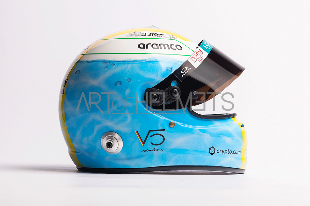 Sebastian Vettel 2022 Miami Grand Prix Full-Size 1:1 Replica Helmet